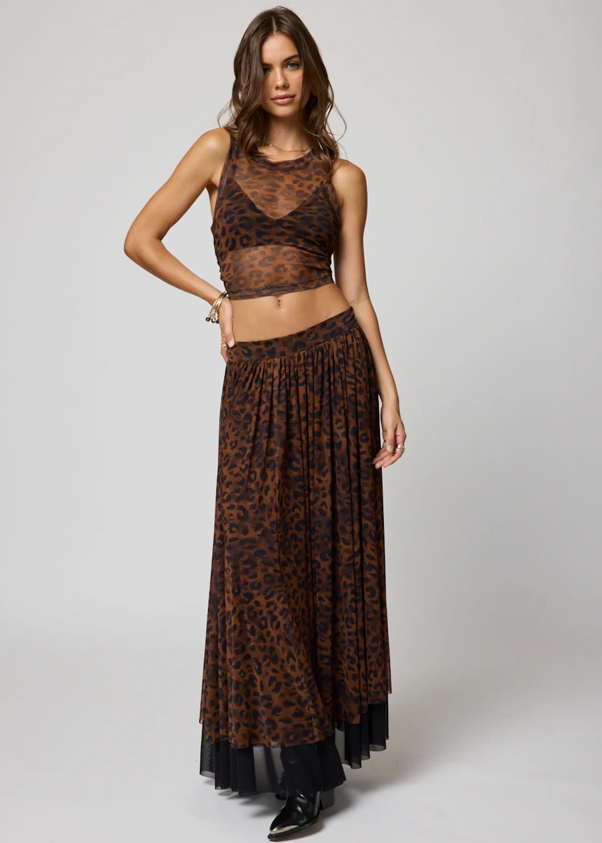 Mesh Pas De Duex Maxi Skirt