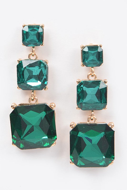 Green Shine On Earring
