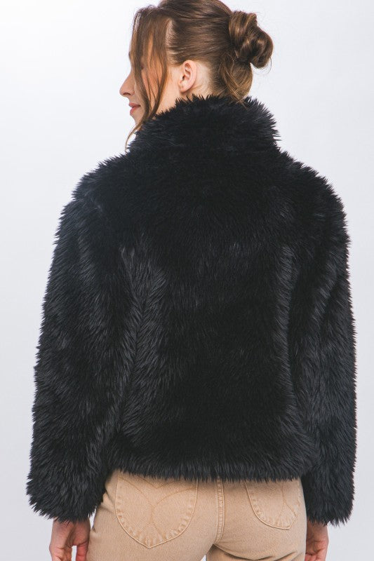 Wanderlune Black Faux Fur