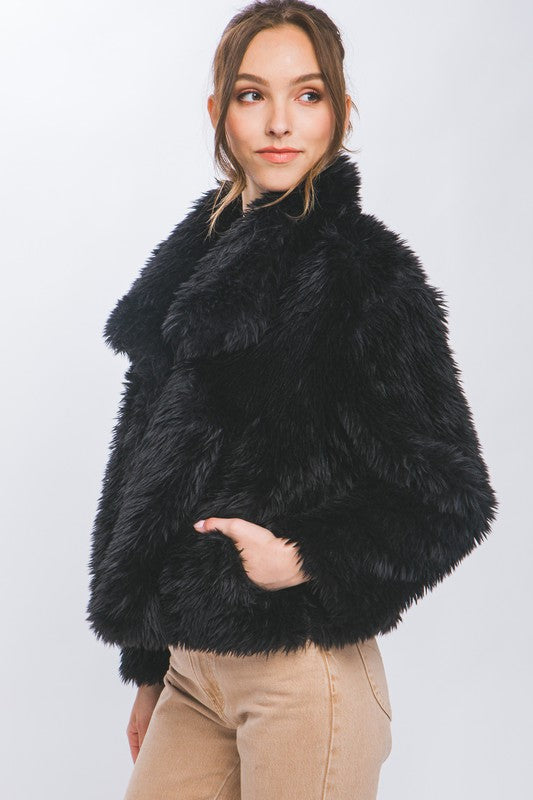 Wanderlune Black Faux Fur