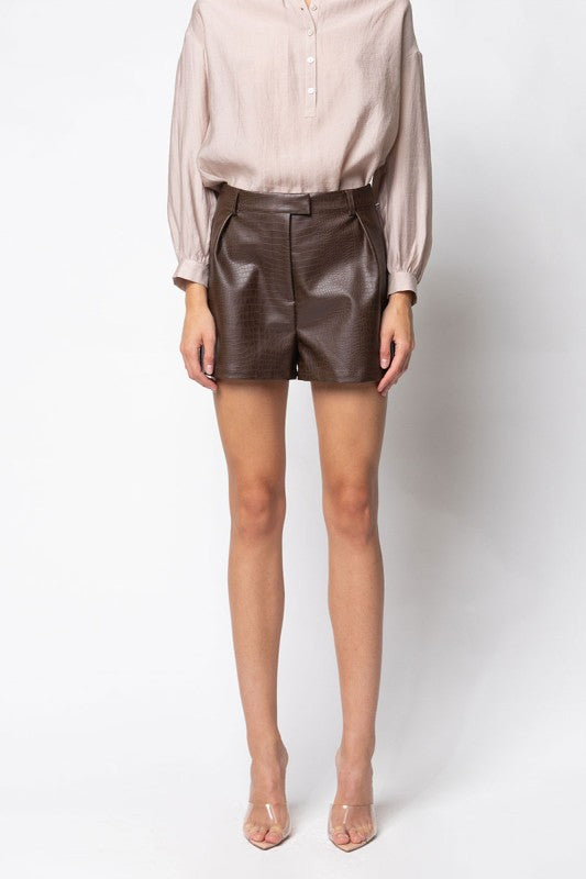 Faux Croc Short