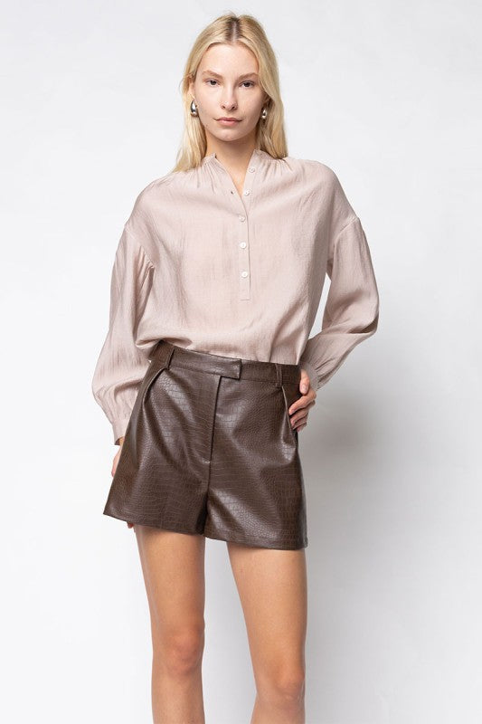 Faux Croc Short