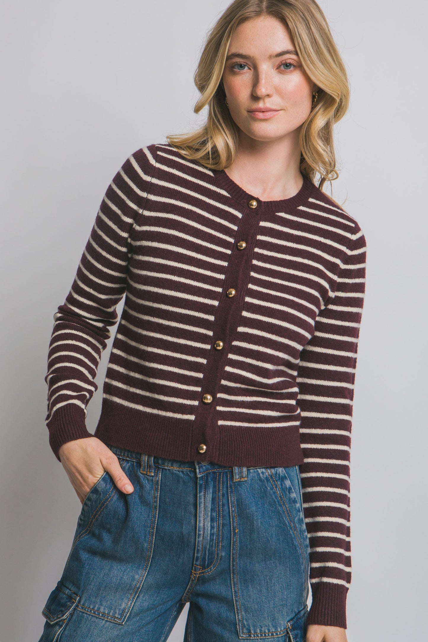 Upper Class Stripe Cardi