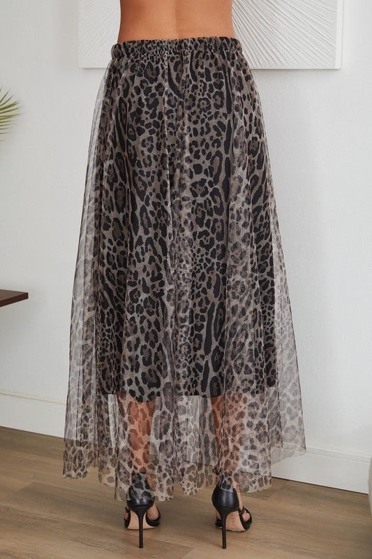 It's A Vibe Leopard Skirt