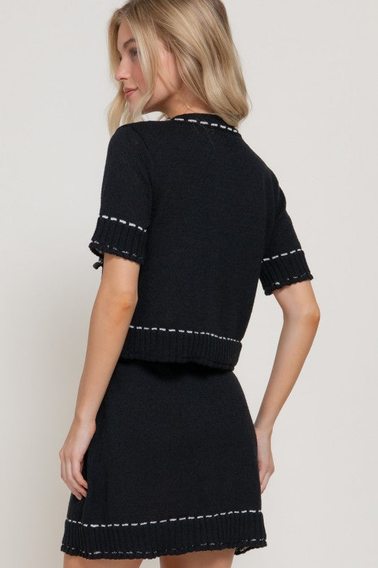 Saldana Stitched Cardigan