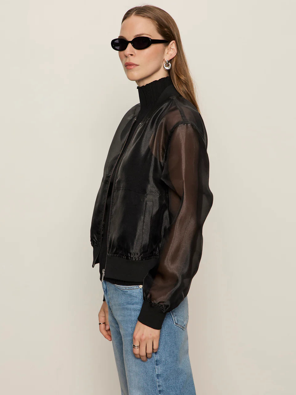 Shane Organza Bomber Jacket