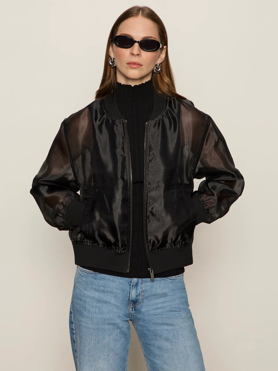Shane Organza Bomber Jacket