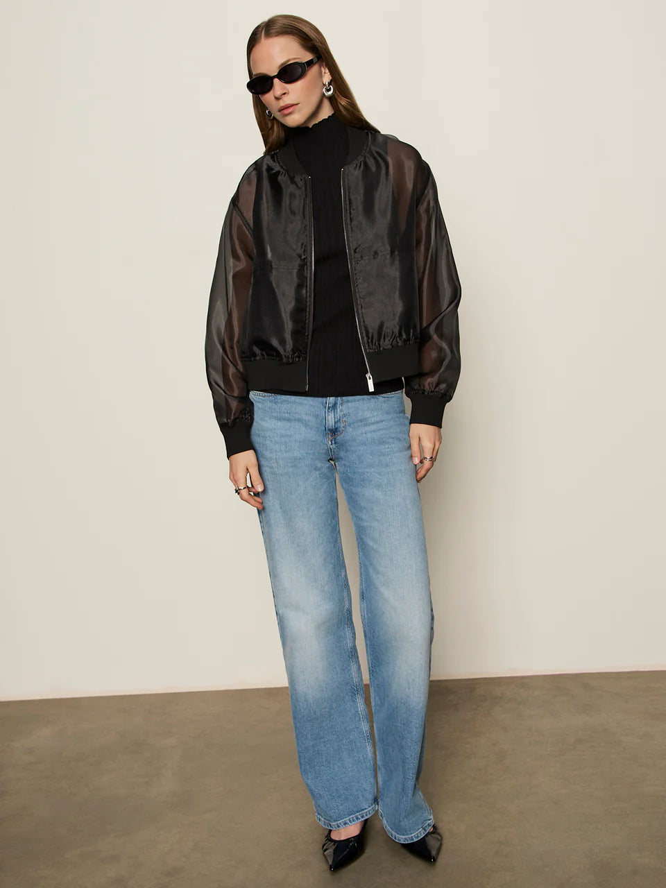 Shane Organza Bomber Jacket