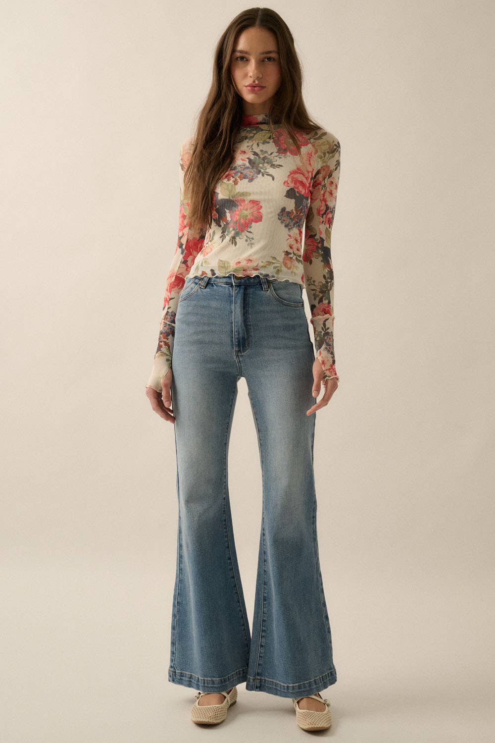 Nyah Floral Mesh Top