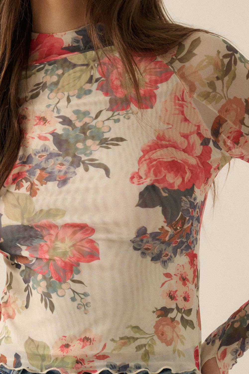 Nyah Floral Mesh Top