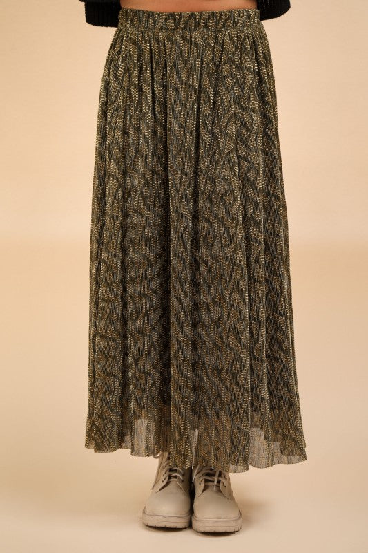 Gold Flurry Maxi Skirt