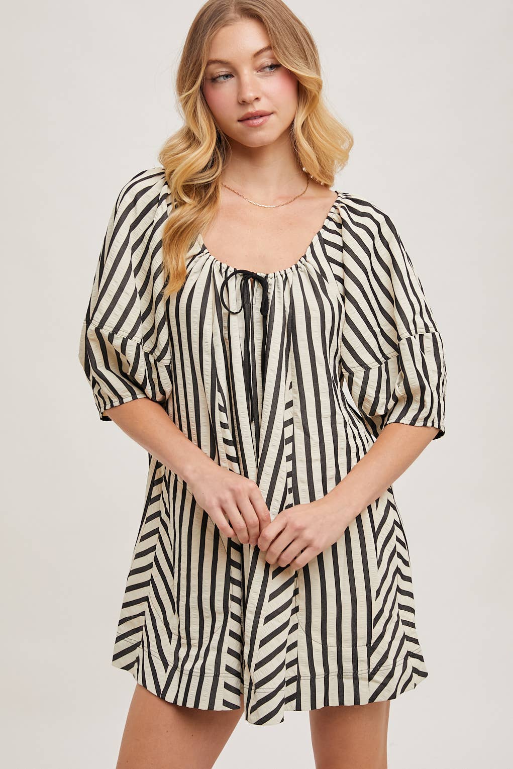 Juno Striped Romper