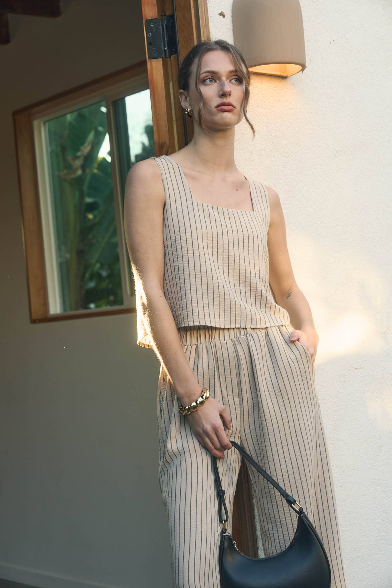 Pinstripe Sleeveless Tank