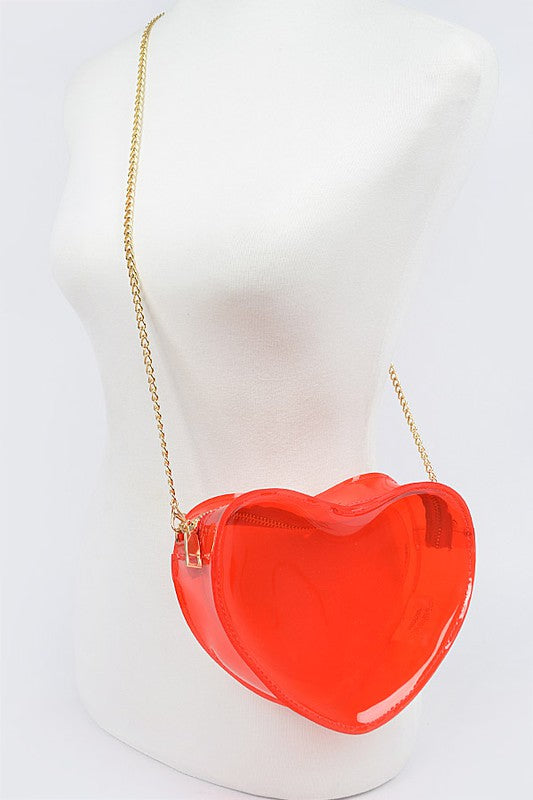 Clear Red Heart Bag