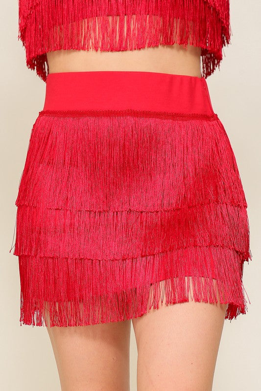 Night Moves Fringe Skirt