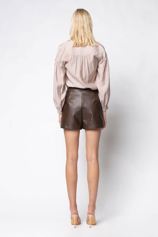Faux Croc Short