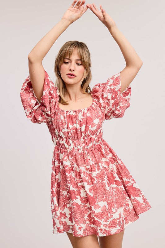 Early Petals Linen Mini Dress – dusk boutique
