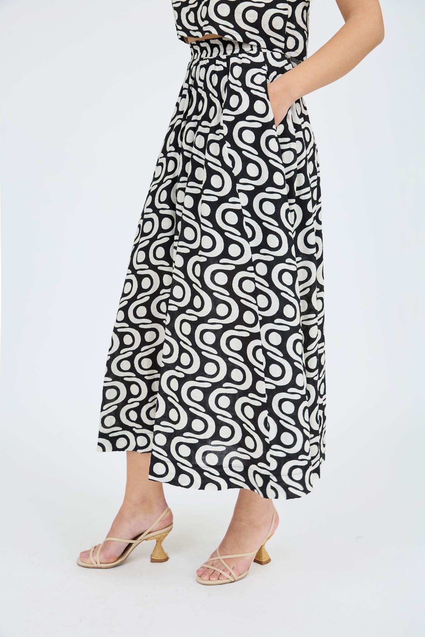 Art Deco Midi Skirt