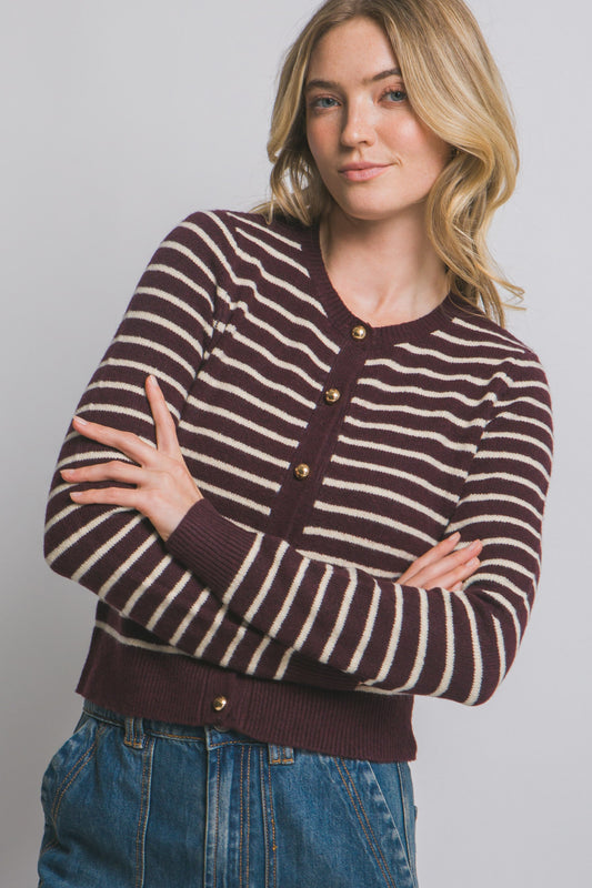 Upper Class Stripe Cardi