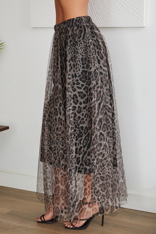 It's A Vibe Leopard Skirt