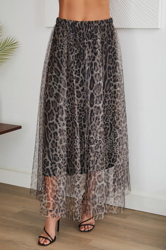 It's A Vibe Leopard Skirt