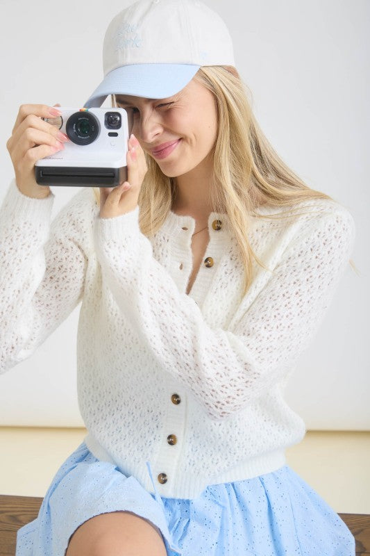 Flurry Eyelet Cardigan