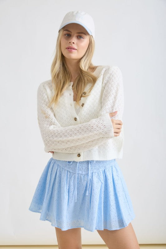 Flurry Eyelet Cardigan