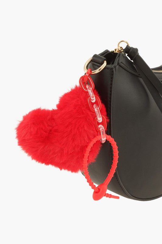Red Pom Pom Bag Charm