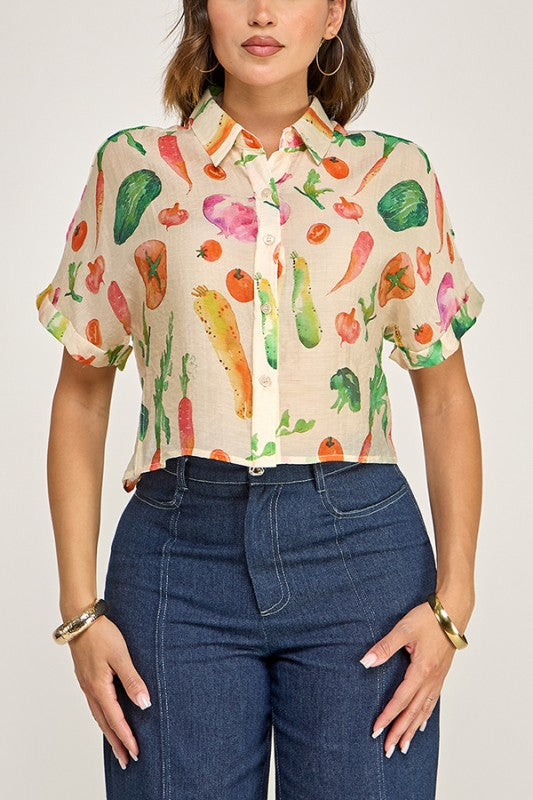 Fresh Patch Conversation Blouse