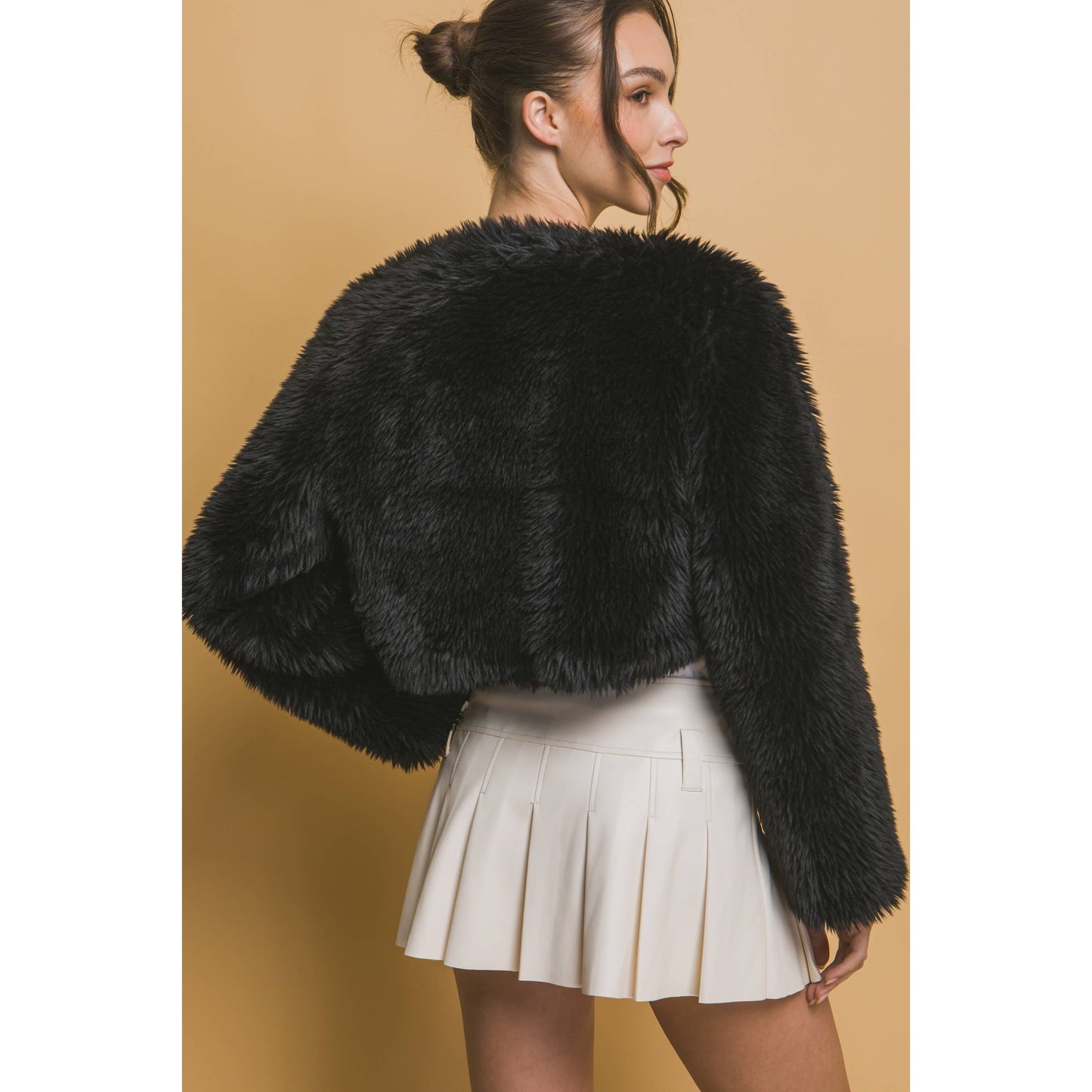 Crop Faux Fur Jacket