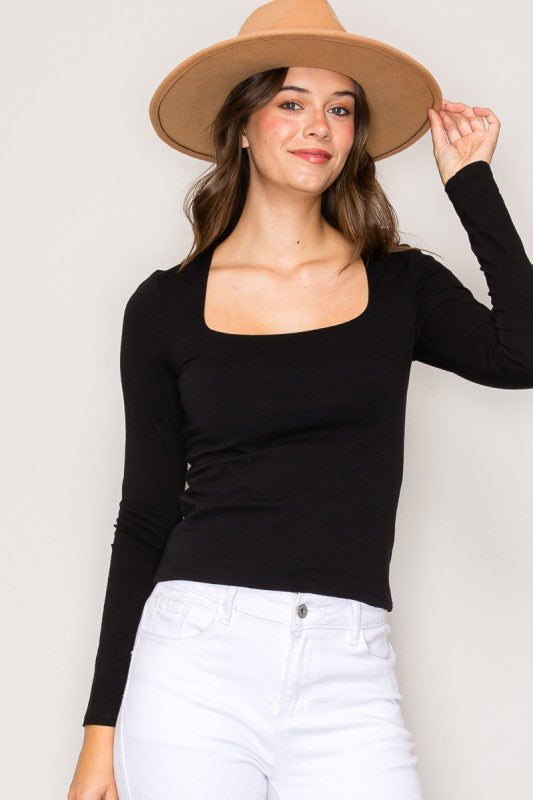 Square Neck Basic Top