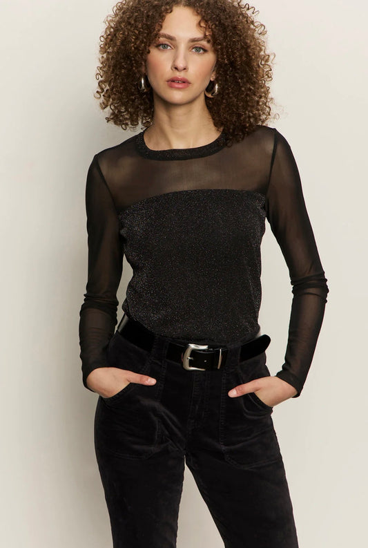 Sparkle Mesh Crew Tee