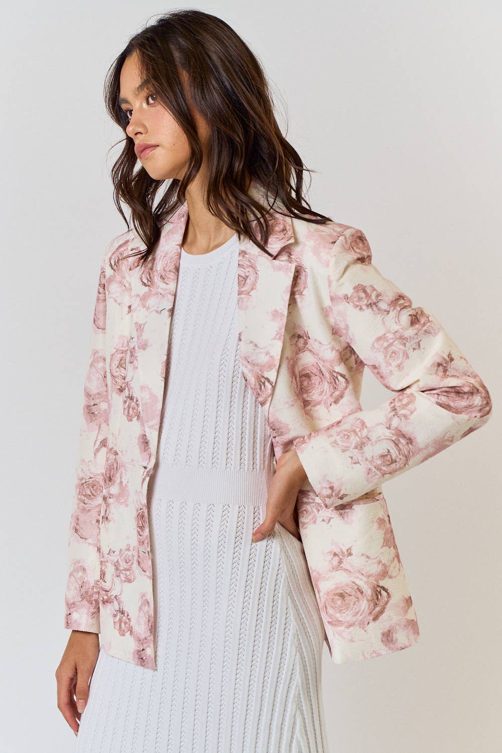 Floral Print Blazer