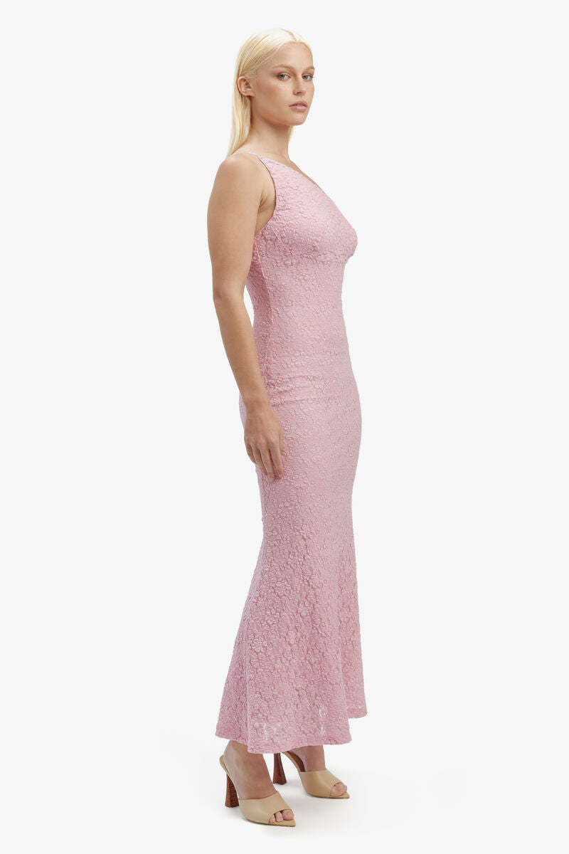 Albie Knit Maxi Dress In Candy Pink