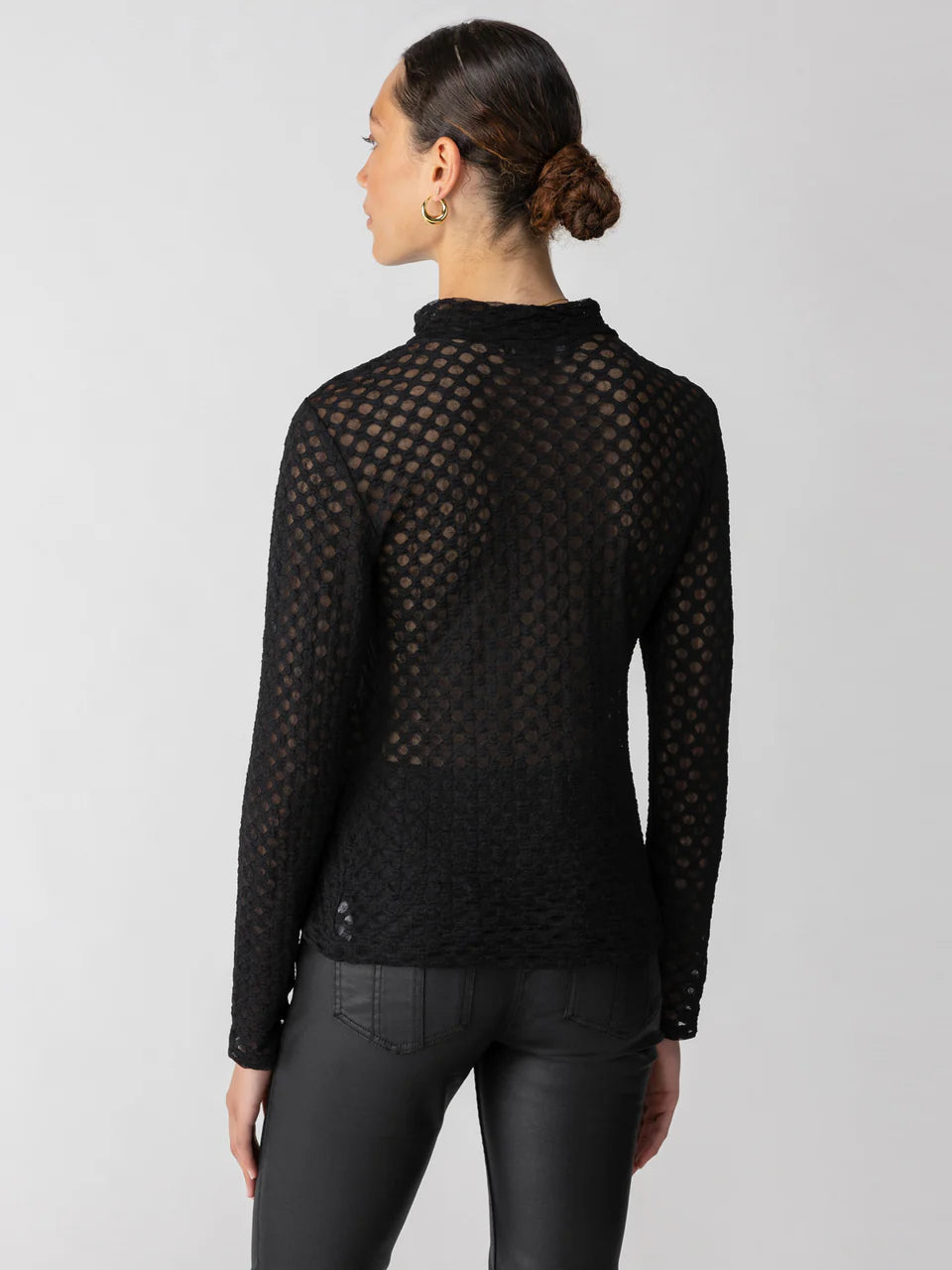 Lace Mock Neck