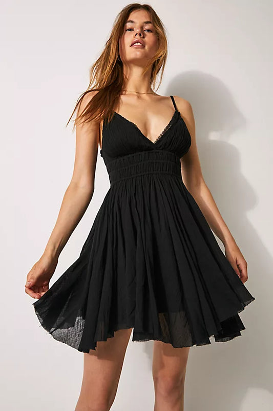 Delia Black Slip Dress