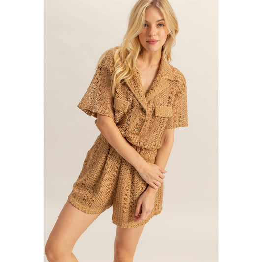 Marigold Crochet Romper