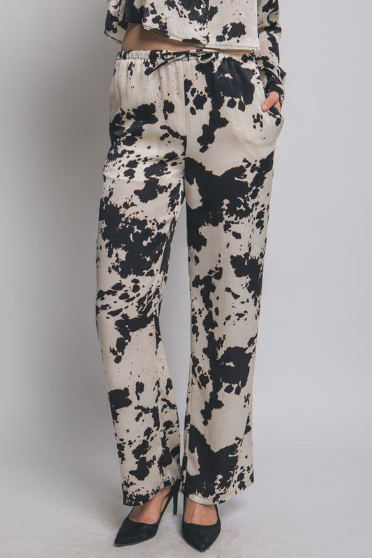 Riley Cow Print Pant