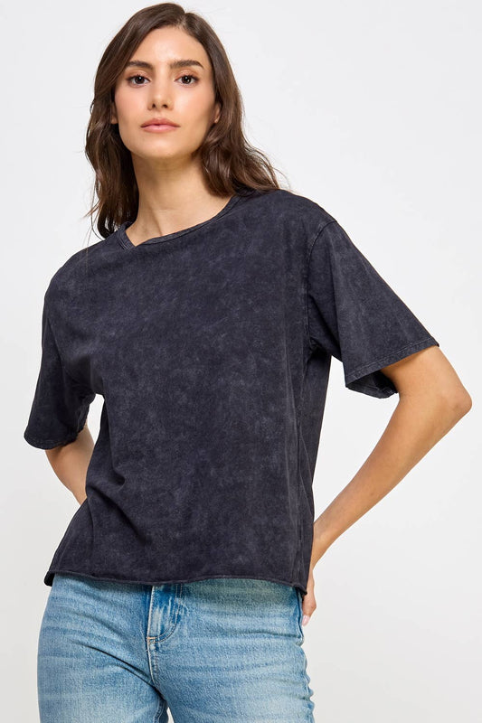 Washed Long Crop Tee