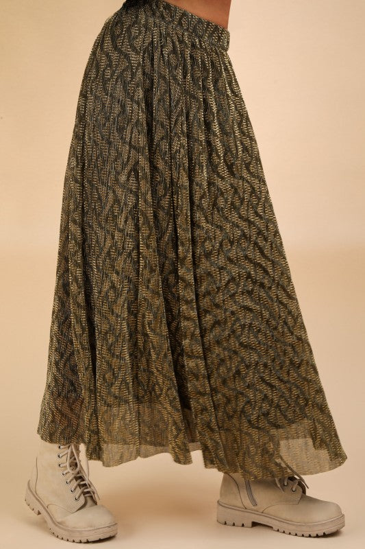 Gold Flurry Maxi Skirt