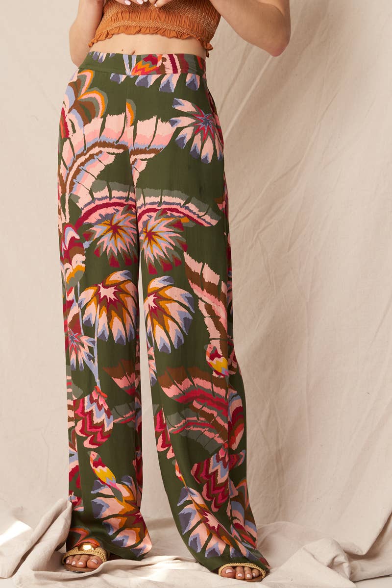 Printed Pants Green  *ships Monday