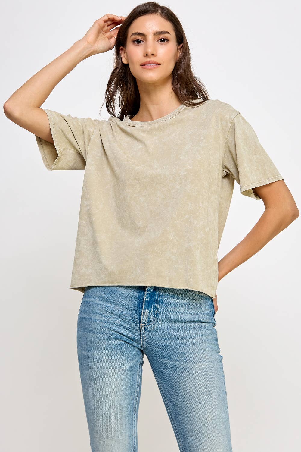 Washed Long Crop Tee