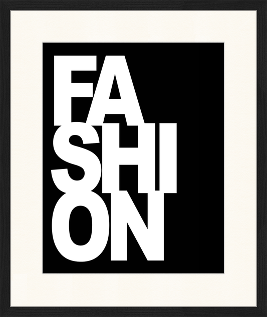 Fashion image. Wall art print with frame.