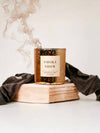 Smoke Show Gold Glass Freckled Candle